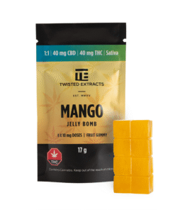 Mango 1:1 Jelly Bomb (40mg THC:40mg CBD)