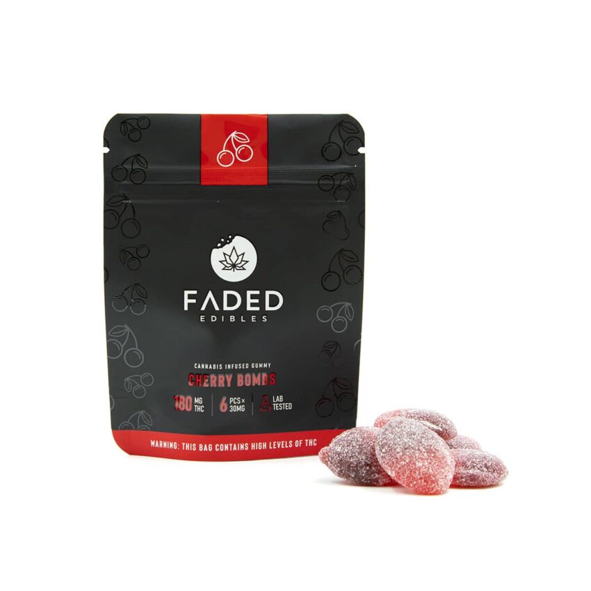 Cherry Bombs by Faded Edibles (180mg THC)