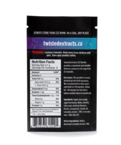 Alternative view of Raspberry Zzz 1:1 Indica Jelly Bomb (40mg THC:40mg CBD)