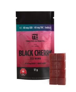 Black Cherry Zzz 1:1 Indica Jelly Bomb (40mg THC:40mg CBD)