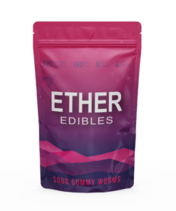 Sour Gummy Worms by Ether Edibles (180mg)