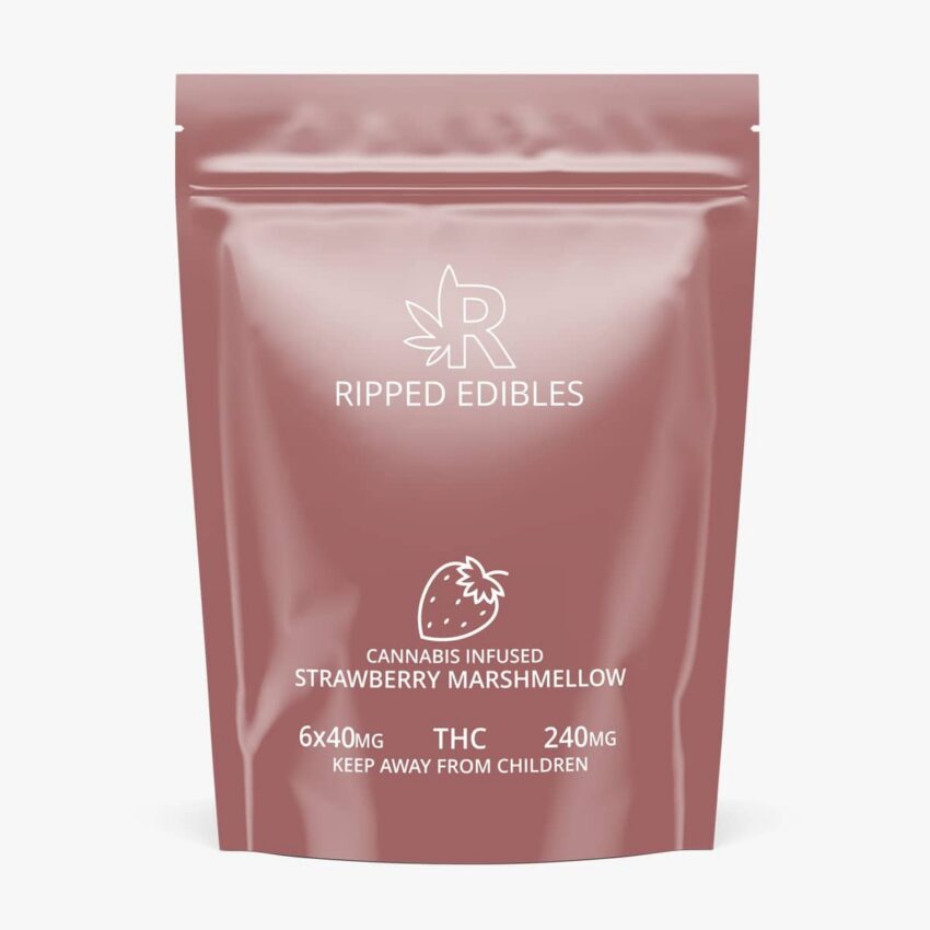 Alternative view of Strawberry Marshmellow by Ripped Edibles (240mg THC)