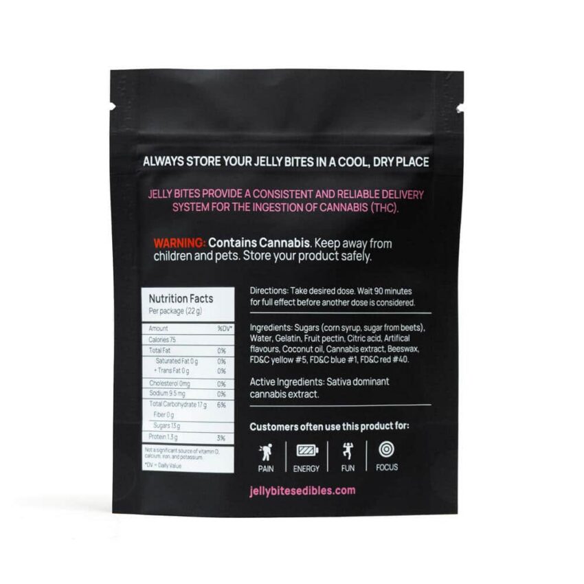 Alternative view of Fruit Punch Mix - Sativa Regular Strength Jelly Bites (100mg)