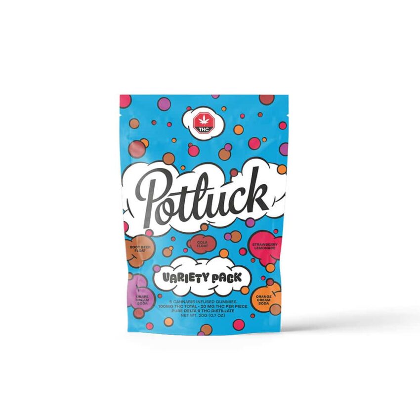 Potluck – Variety Pack THC Gummies 100mg
