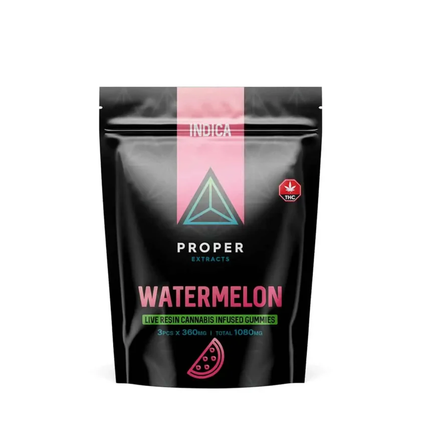 Alternative view of Proper Extracts - Live Resin Infused Gummies (Indica) – 1080mg