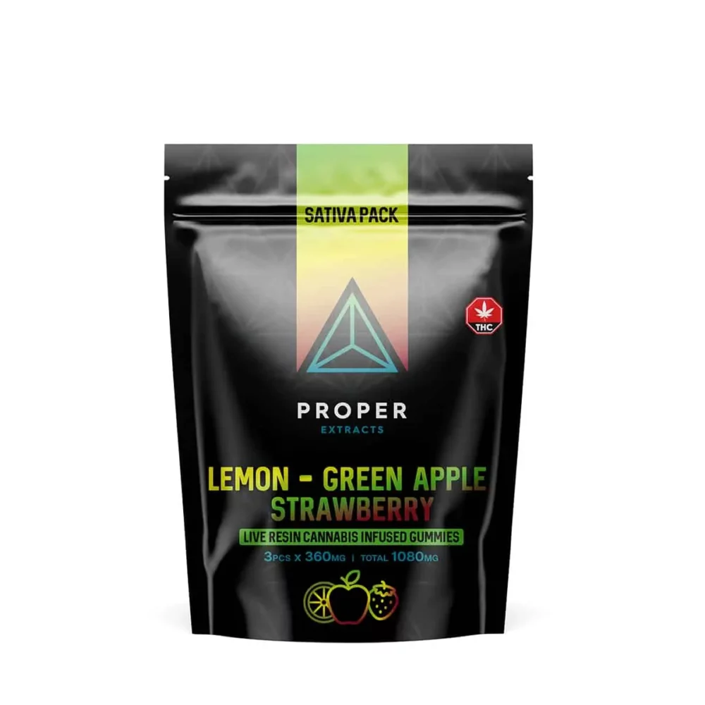 Proper Extracts - Live Resin Infused Gummies (Sativa) – 1080mg - Image 5