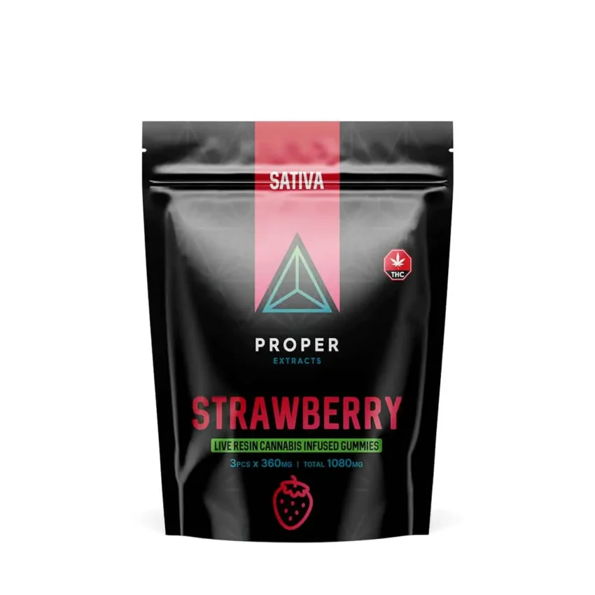 Alternative view of Proper Extracts - Live Resin Infused Gummies (Sativa) – 1080mg