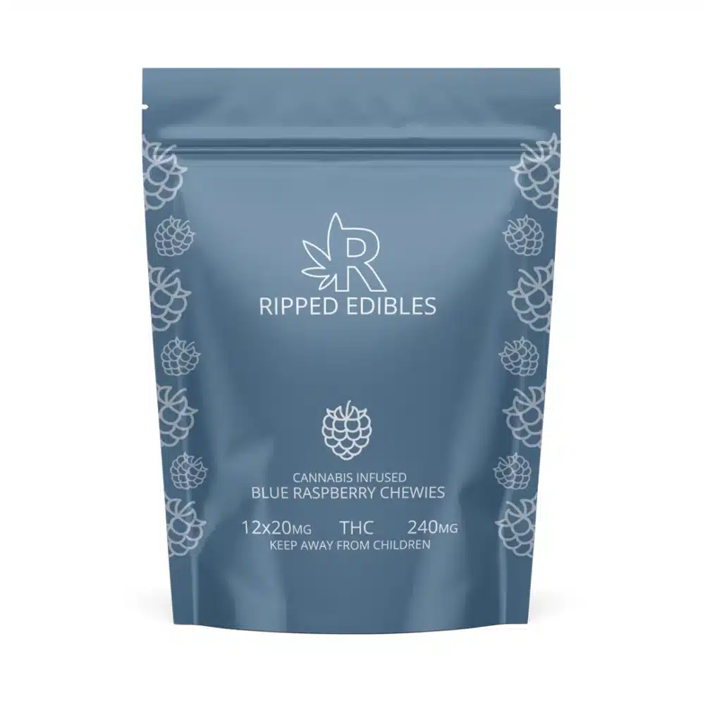 Blue Raspberry Chewies by Ripped Edibles (240mg) - Image 3