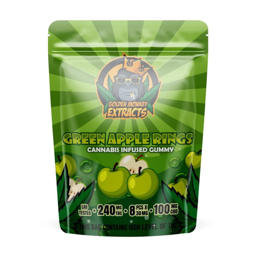 Green Apple Rings by Golden Monkey Extracts (240mg)