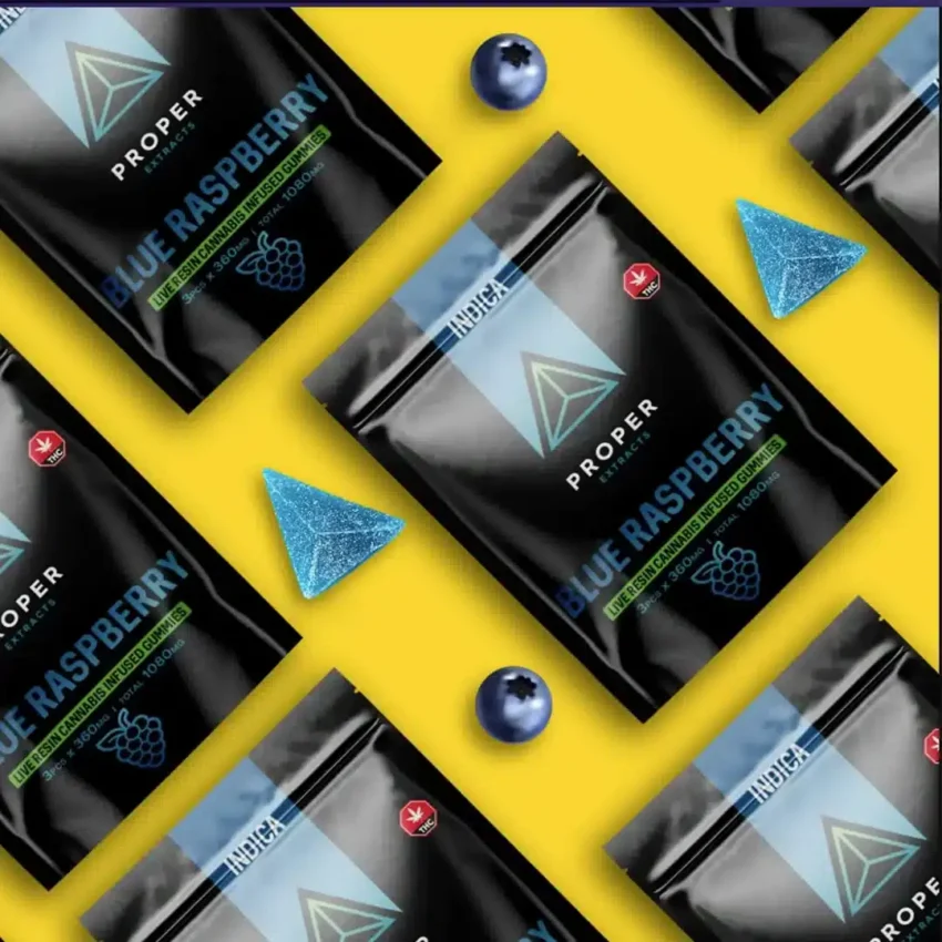Proper Extracts - Blue Raspberry Live Resin Gummies – 360mg