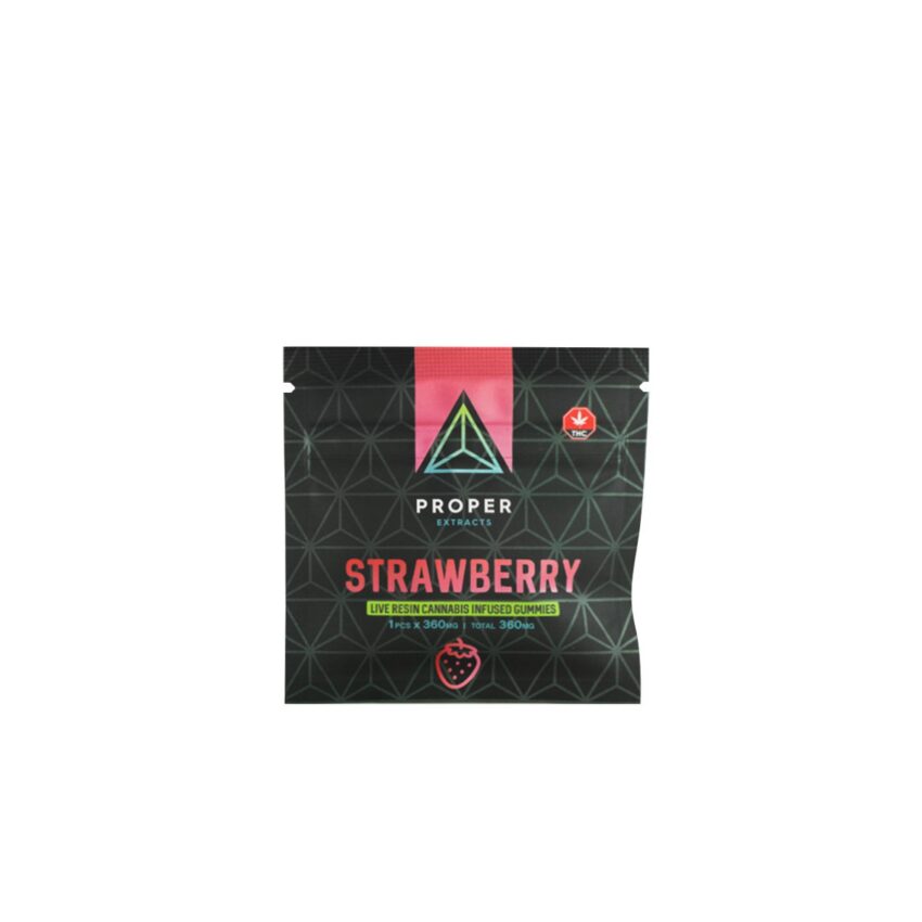 Proper Extracts - Strawberry Live Resin Gummies – 360mg